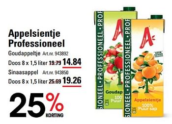 Aanbiedingen Appelsientje professioneel - Appelsientje - Geldig van 24/08/2023 tot 11/09/2023 bij Sligro