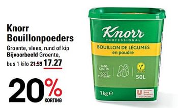 Aanbiedingen Knorr bouillonpoeders - Knorr - Geldig van 24/08/2023 tot 11/09/2023 bij Sligro