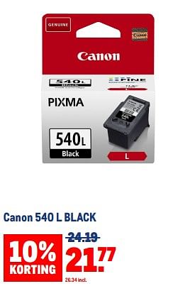 Aanbiedingen Canon 540 l black - Canon - Geldig van 30/08/2023 tot 12/09/2023 bij Makro