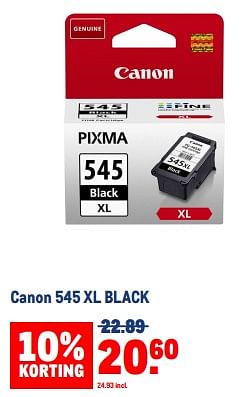 Aanbiedingen Canon 545 xl black - Canon - Geldig van 30/08/2023 tot 12/09/2023 bij Makro
