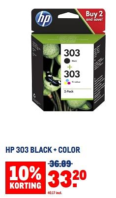 Aanbiedingen Hp 303 black + color - HP - Geldig van 30/08/2023 tot 12/09/2023 bij Makro