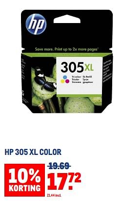 Aanbiedingen Hp 305 xl color - HP - Geldig van 30/08/2023 tot 12/09/2023 bij Makro