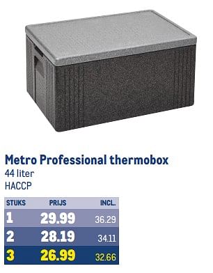 Aanbiedingen Metro professional thermobox - Huismerk - Makro - Geldig van 30/08/2023 tot 12/09/2023 bij Makro