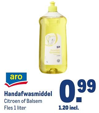 Aanbiedingen Handafwasmiddel - Aro - Geldig van 30/08/2023 tot 12/09/2023 bij Makro