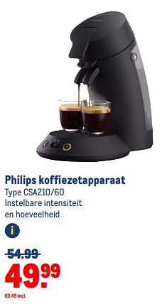 Aanbiedingen Philips koffiezetapparaat csa210-60 - Philips - Geldig van 30/08/2023 tot 12/09/2023 bij Makro