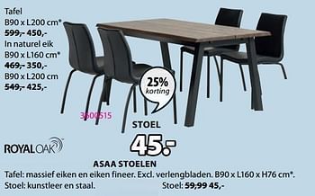 Aanbiedingen Asaa stoelen - Huismerk - Jysk - Geldig van 04/09/2023 tot 17/09/2023 bij Jysk