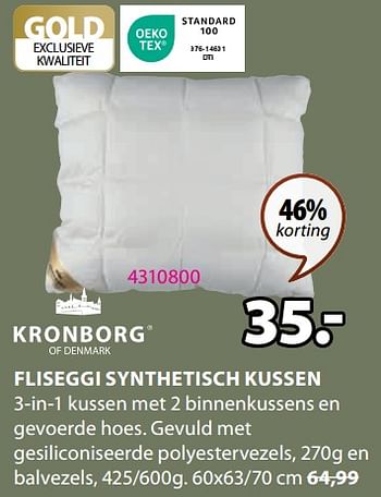 Aanbiedingen Fliseggi synthetisch kussen - Kronborg - Geldig van 04/09/2023 tot 17/09/2023 bij Jysk