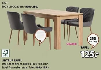Aanbiedingen Lintrup tafel - Huismerk - Jysk - Geldig van 04/09/2023 tot 17/09/2023 bij Jysk