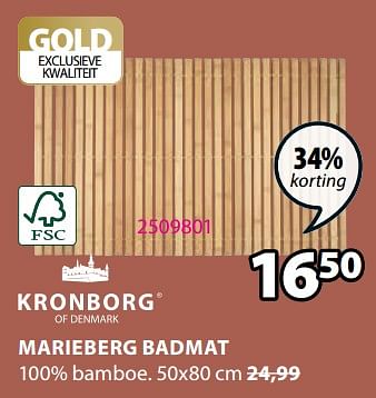 Aanbiedingen Marieberg badmat - Kronborg - Geldig van 04/09/2023 tot 17/09/2023 bij Jysk