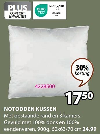 Aanbiedingen Notodden kussen - Huismerk - Jysk - Geldig van 04/09/2023 tot 17/09/2023 bij Jysk