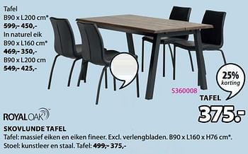 Aanbiedingen Skovlunde tafel - Huismerk - Jysk - Geldig van 04/09/2023 tot 17/09/2023 bij Jysk