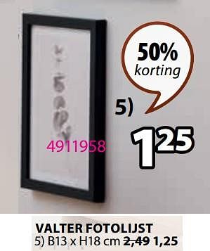 Aanbiedingen Valter fotolijst - Huismerk - Jysk - Geldig van 04/09/2023 tot 17/09/2023 bij Jysk