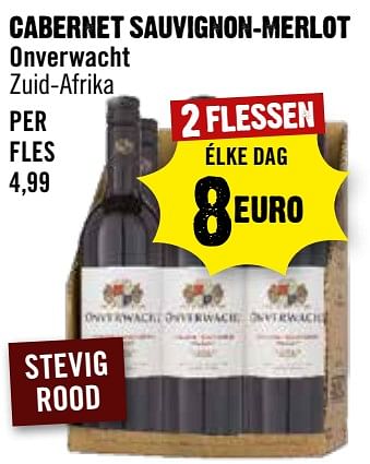 Aanbiedingen Cabernet sauvignon-merlot onverwacht zuid-afrika - Rode wijnen - Geldig van 06/09/2023 tot 12/09/2023 bij Dirk III