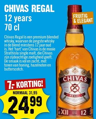 Aanbiedingen Chivas regal 12 years - Chivas Regal - Geldig van 06/09/2023 tot 12/09/2023 bij Dirk III
