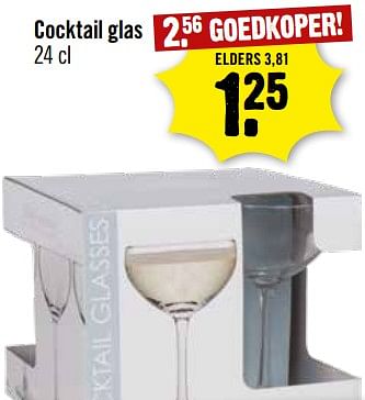 Aanbiedingen Cocktail glas - Huismerk - Dirk III - Geldig van 06/09/2023 tot 12/09/2023 bij Dirk III