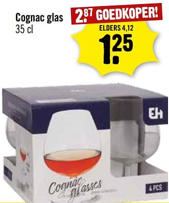 Aanbiedingen Cognac glas - Huismerk - Dirk III - Geldig van 06/09/2023 tot 12/09/2023 bij Dirk III