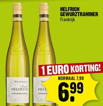 Aanbiedingen Helfrich gewurztraminer frankrijk - Witte wijnen - Geldig van 06/09/2023 tot 12/09/2023 bij Dirk III