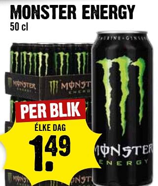 Aanbiedingen Monster energy - Monster - Geldig van 06/09/2023 tot 12/09/2023 bij Dirk III