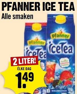 Aanbiedingen Pfanner ice tea alle smaken - Pfanner - Geldig van 06/09/2023 tot 12/09/2023 bij Dirk III