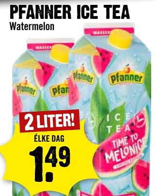 Aanbiedingen Pfanner ice tea watermelon - Pfanner - Geldig van 06/09/2023 tot 12/09/2023 bij Dirk III