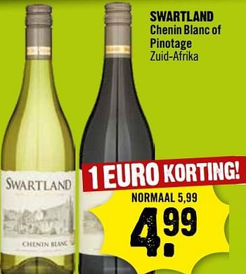 Aanbiedingen Swartland chenin blanc of pinotage zuid-afrika - Witte wijnen - Geldig van 06/09/2023 tot 12/09/2023 bij Dirk III