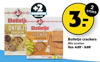 Aanbiedingen Bolletje crackers - Bolletje - Geldig van 06/09/2023 tot 12/09/2023 bij Hoogvliet