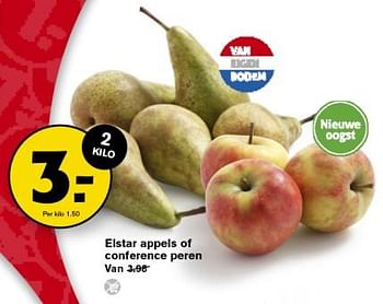 Aanbiedingen Elstar appels of conference peren - Huismerk - Hoogvliet - Geldig van 06/09/2023 tot 12/09/2023 bij Hoogvliet