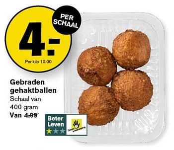 Aanbiedingen Gebraden gehaktballen - Huismerk - Hoogvliet - Geldig van 06/09/2023 tot 12/09/2023 bij Hoogvliet