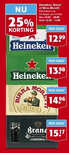 Aanbiedingen Heineken brand of birra moretti - Huismerk - Hoogvliet - Geldig van 06/09/2023 tot 12/09/2023 bij Hoogvliet