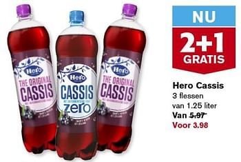 Aanbiedingen Hero cassis - Hero - Geldig van 06/09/2023 tot 12/09/2023 bij Hoogvliet