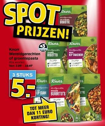 Aanbiedingen Knorr wereldgerechten of groentepasta - Knorr - Geldig van 06/09/2023 tot 12/09/2023 bij Hoogvliet