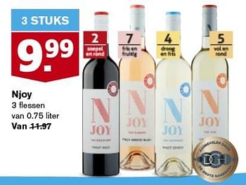 Aanbiedingen Njoy - Rode wijnen - Geldig van 06/09/2023 tot 12/09/2023 bij Hoogvliet