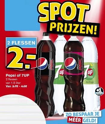 Aanbiedingen Pepsi of 7up - Huismerk - Hoogvliet - Geldig van 06/09/2023 tot 12/09/2023 bij Hoogvliet