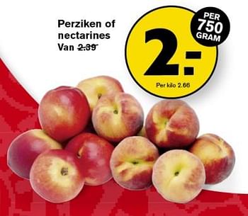 Aanbiedingen Perziken of nectarines - Huismerk - Hoogvliet - Geldig van 06/09/2023 tot 12/09/2023 bij Hoogvliet
