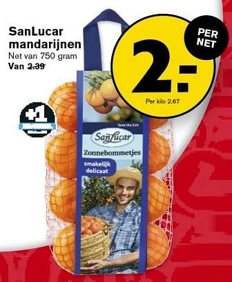 Aanbiedingen Sanlucar mandarijnen - Sanlucar - Geldig van 06/09/2023 tot 12/09/2023 bij Hoogvliet