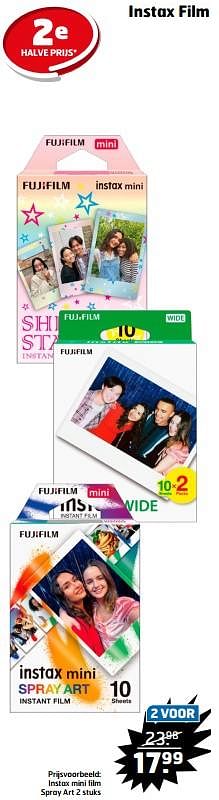 Aanbiedingen Instax mini film spray art - Fujifilm - Geldig van 05/09/2023 tot 17/09/2023 bij Trekpleister
