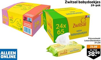 Aanbiedingen Zwitsal babydoekjes lotion billendoekjes - Zwitsal - Geldig van 05/09/2023 tot 17/09/2023 bij Trekpleister