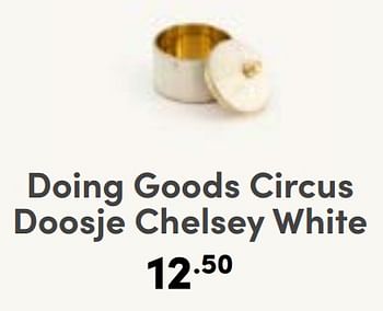 Aanbiedingen Doing goods circus doosje chelsey white - Doing Goods - Geldig van 10/09/2023 tot 16/09/2023 bij Baby & Tiener Megastore