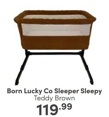 Aanbiedingen Born lucky co sleeper sleepy teddy brown - Born Lucky - Geldig van 10/09/2023 tot 16/09/2023 bij Baby & Tiener Megastore