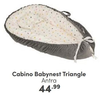 Aanbiedingen Cabino babynest triangle antra - Cabino - Geldig van 10/09/2023 tot 16/09/2023 bij Baby & Tiener Megastore