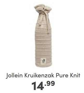 Aanbiedingen Jollein kruikenzak pure knit - Jollein - Geldig van 10/09/2023 tot 16/09/2023 bij Baby & Tiener Megastore