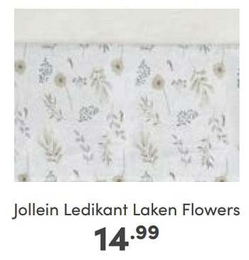 Aanbiedingen Jollein ledikant laken flowers - Jollein - Geldig van 10/09/2023 tot 16/09/2023 bij Baby & Tiener Megastore