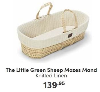 Aanbiedingen The little green sheep mozes mand knitted linen - The Little Green Sheep - Geldig van 10/09/2023 tot 16/09/2023 bij Baby & Tiener Megastore