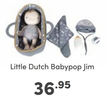 Aanbiedingen Little dutch babypop jim - Little Dutch - Geldig van 10/09/2023 tot 16/09/2023 bij Baby & Tiener Megastore