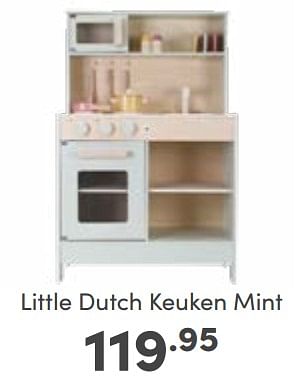 Aanbiedingen Little dutch keuken mint - Little Dutch - Geldig van 10/09/2023 tot 16/09/2023 bij Baby & Tiener Megastore