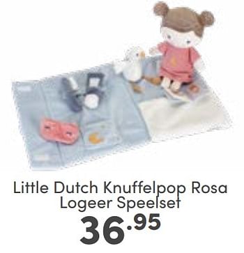 Aanbiedingen Little dutch knuffelpop rosa logeer speelset - Little Dutch - Geldig van 10/09/2023 tot 16/09/2023 bij Baby & Tiener Megastore