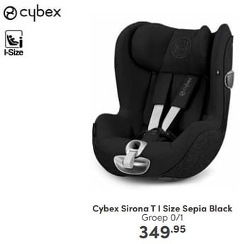 Aanbiedingen Cybex sirona t i size sepia black - Cybex - Geldig van 10/09/2023 tot 16/09/2023 bij Baby & Tiener Megastore