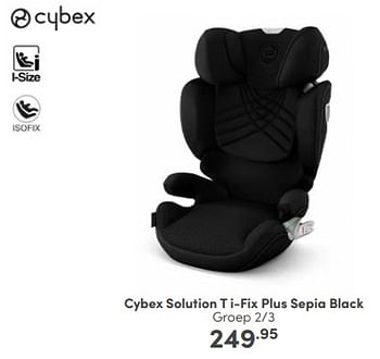 Aanbiedingen Cybex solution t i-fix plus sepia black - Cybex - Geldig van 10/09/2023 tot 16/09/2023 bij Baby & Tiener Megastore