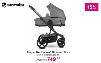 Aanbiedingen Easywalker harvey3 diamond grey 2 in 1 kinderwagen - Easywalker - Geldig van 10/09/2023 tot 16/09/2023 bij Baby & Tiener Megastore