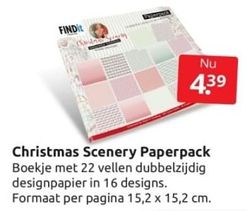 Aanbiedingen Christmas scenery paperpack - Huismerk - Boekenvoordeel - Geldig van 09/09/2023 tot 17/09/2023 bij Boekenvoordeel